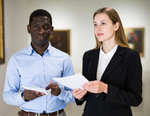 Interpreter at work.